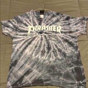 Thrasher Tie-Dye Men's Shirt - Black and White